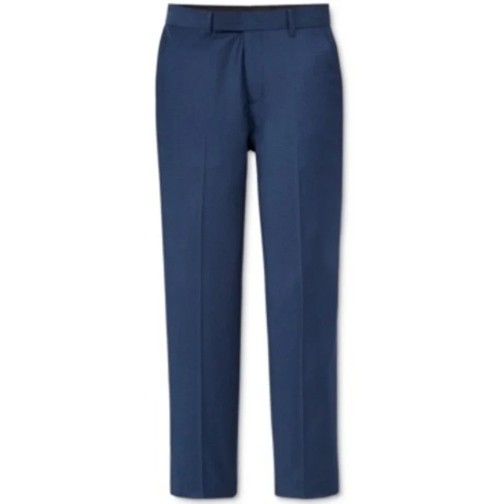 Calvin Klein Boys Bi-Stretch Dress Pant‎ Straight Leg Fit Bright Blue Size 20H